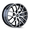 Touren Tr60-3260 16X7 5X112/5X120 42Et 72.62Cb Black/Machined Face/Black Ring