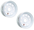2-Pack Trailer Rim Wheel 15X5 5-4.5 White Modular 2150 Lb. 3.19 Center Bore
