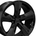 20 inch Rim fits 2008-2018 Dodge Challenger SRT Style Black 20x9 Wheel Direct Fit