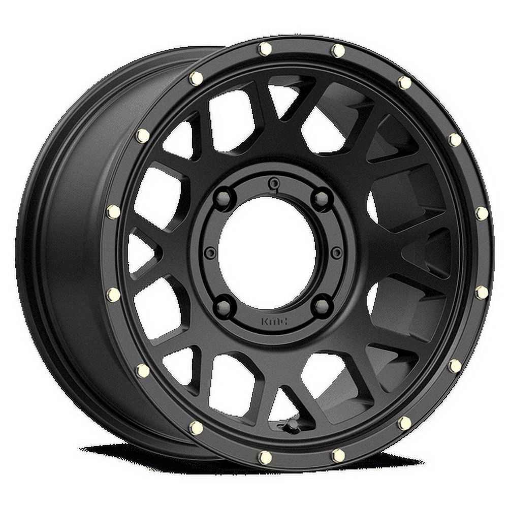 KMC Powersports Aluminum Rim KS135 GRENADE 14X7in Satin Black Finish, KS13547048738