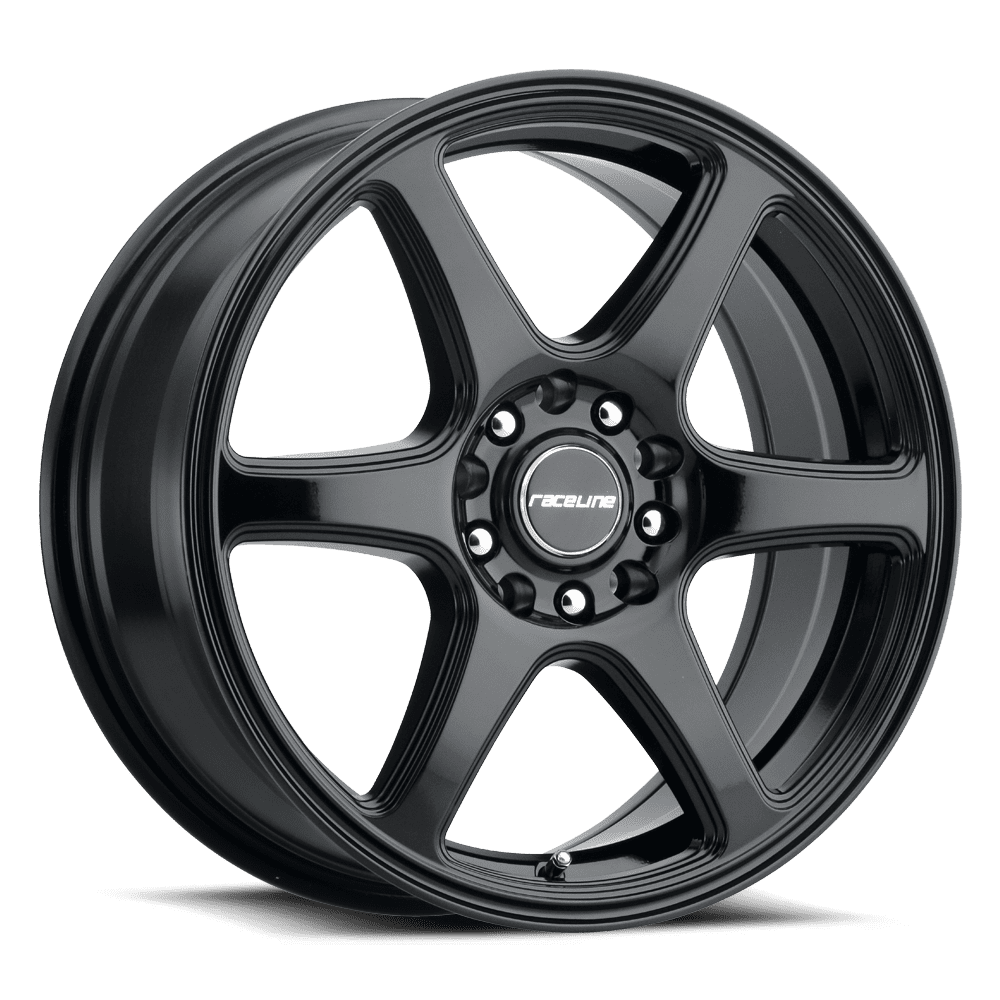Raceline 146B-MATRIX 14 Cast Aluminum Wheel, MATRIX GLOSS BLACK 14X5.5 4X100/4X114.3 +35mm