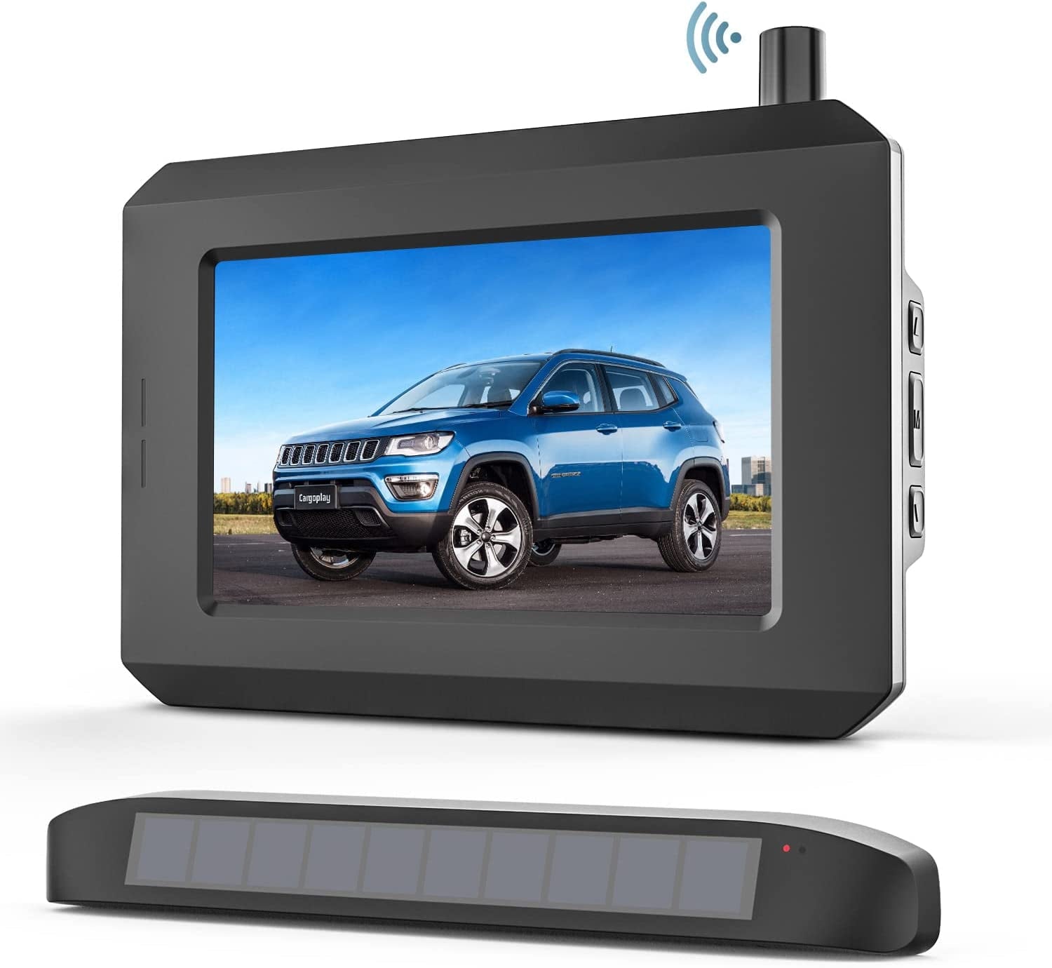 BOSCAM SunGo Pro Solar Wireless Backup Lens for Most Vehicle, DIY No Wiring No Drilling Install with Digital Wireless Dark Vision Behind Perspective Lens
