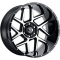 24x12 Vision Off-Road 360 Sliver Black Machined Wheel 8x170 (-51mm)