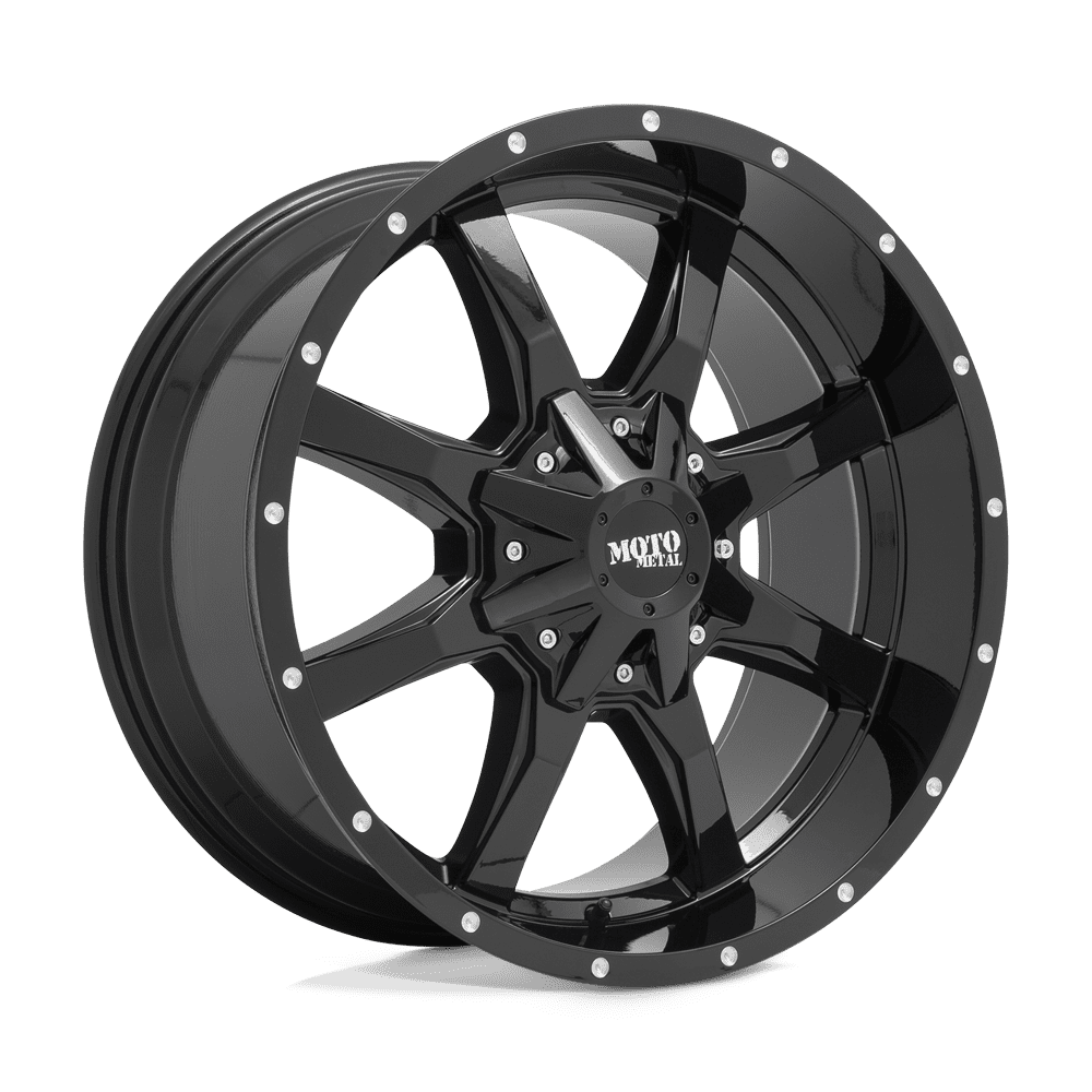 Moto Metal Cast Aluminum Rim MO970 16X8 6X135/5.5 G-BLK MILL LP 00MM, MO970680673A00US