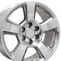 OE Wheels 20 inch Polished 5652 Rims Set Fit Specific GM Trucks - Tahoe Style