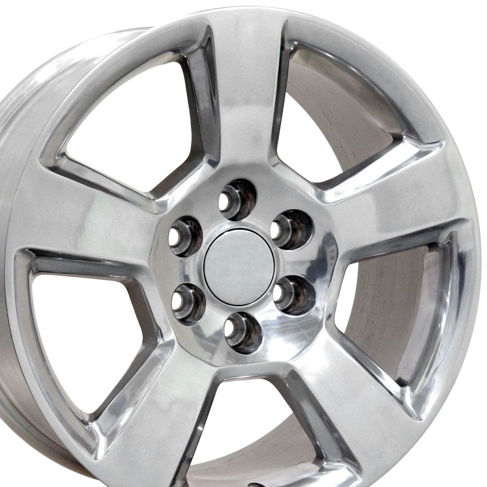 OE Wheels 20 inch Polished 5652 Rims Set Fit Specific GM Trucks - Tahoe Style