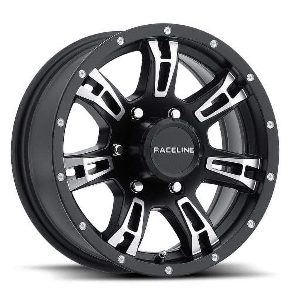 15x6 Raceline 840 Arsenal Trailer Black Machined Wheel 6x5.5 (0mm)