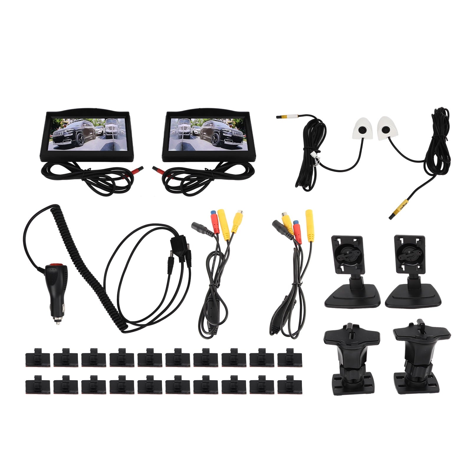 System Kit 5in LCD Screen Dark Vision IP67 Waterproof Backup Recorder System 12V?24V