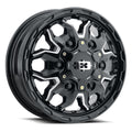 16x6 Vision 410 Korupt Gloss Black Milled Spoke Wheel 6x180 (84mm)