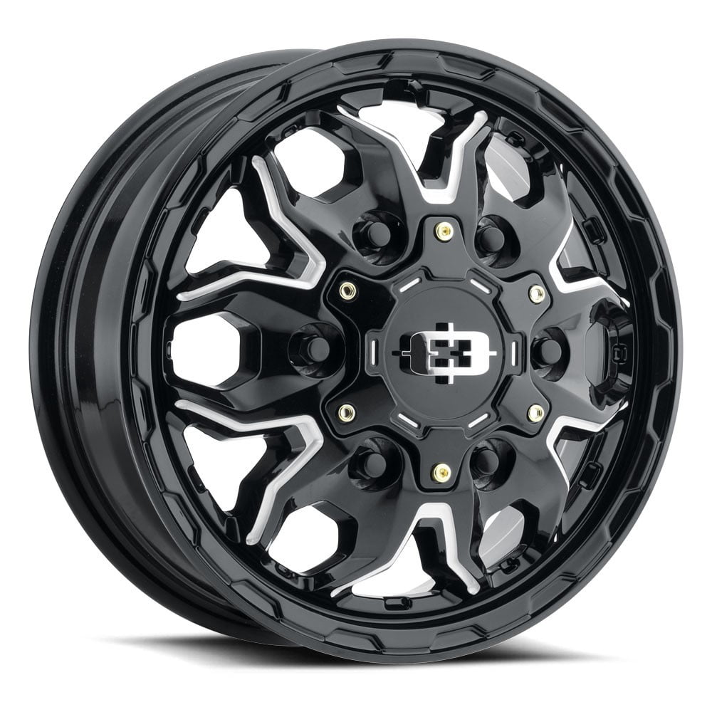 16x6 Vision 410 Korupt Gloss Black Milled Spoke Wheel 6x180 (84mm)