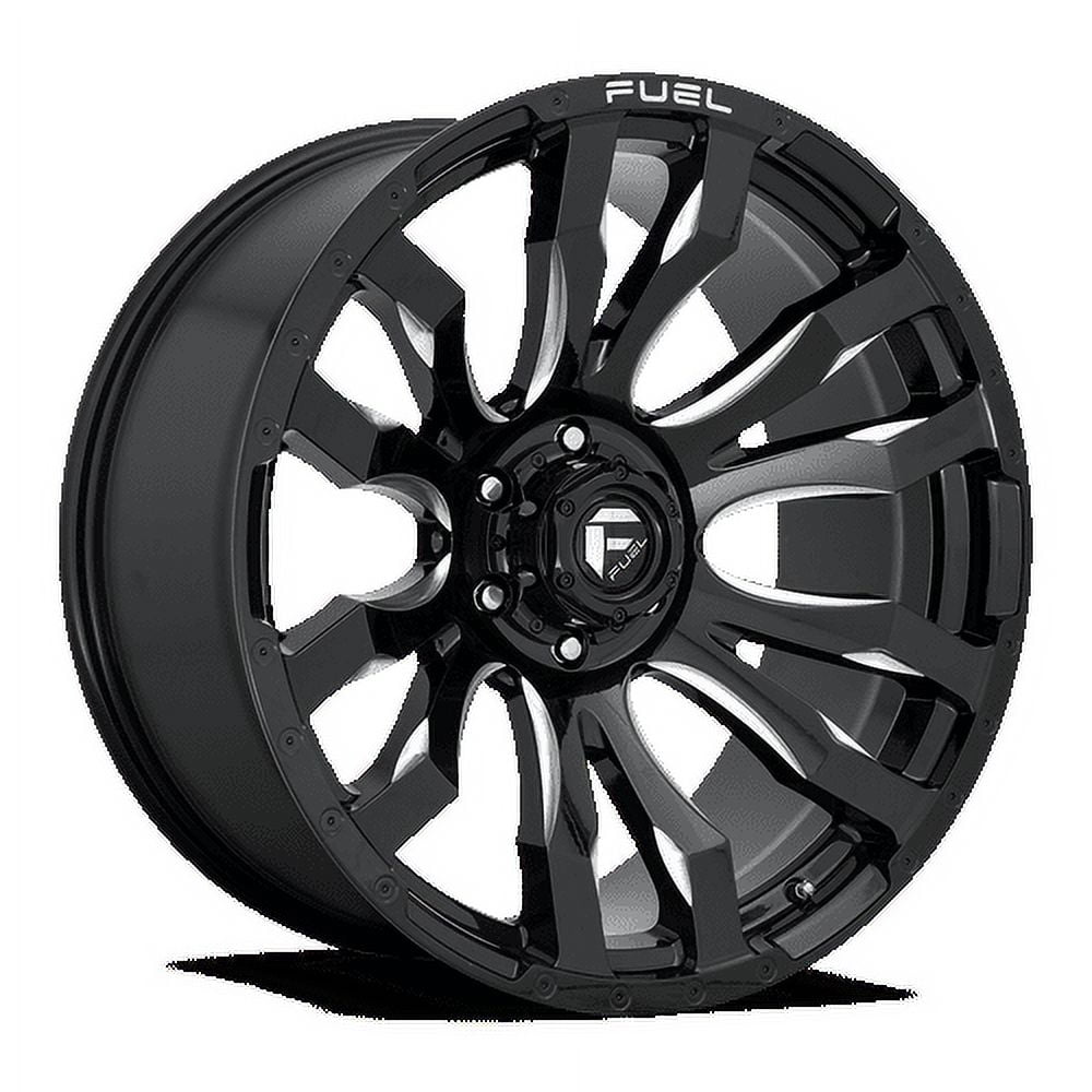 Fuel 1PC Aluminum Rim D673 BLITZ 20X9in Gloss Black Milled Finish, D67320905657US