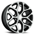 REV Wheels 582MB-2908328 582 Series- 20x9 - 6.1 bs - 6x5.5/6x139.7 -Black/Machine Lip