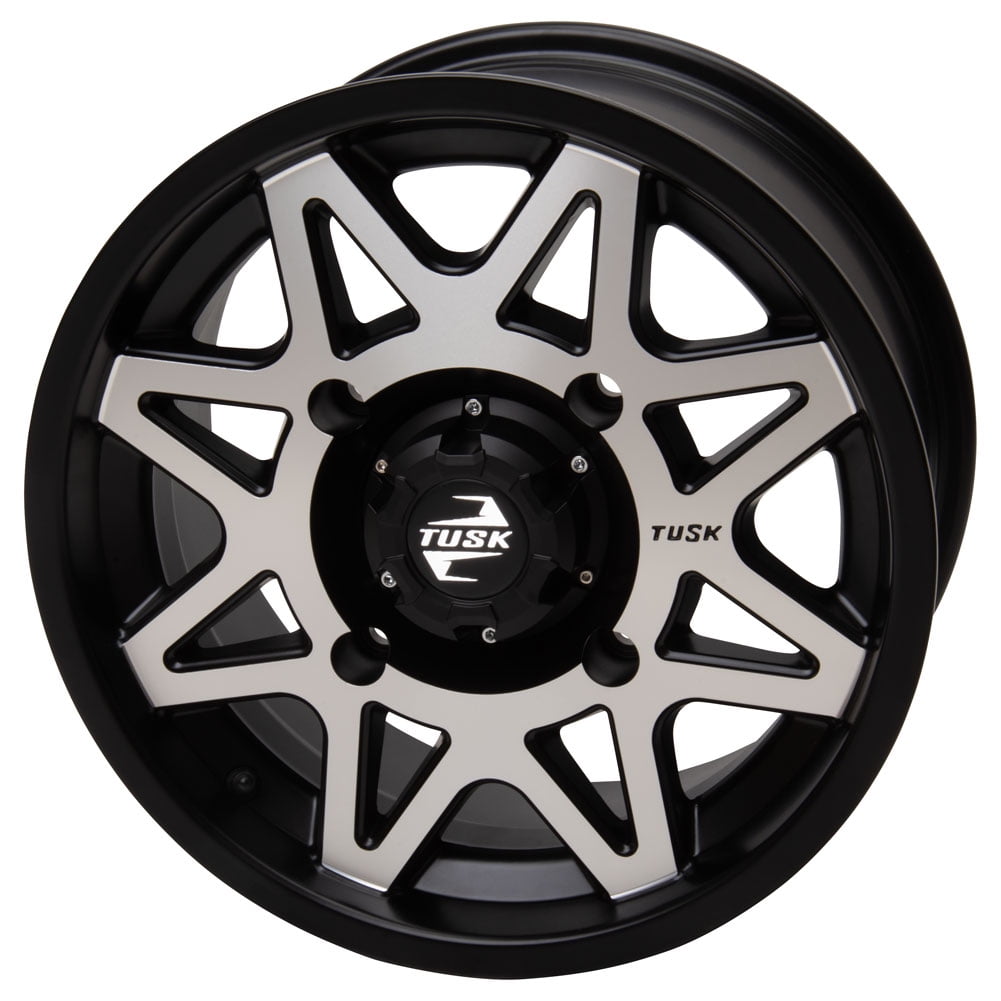 4/115 Tusk Tintic Wheel 14x7 5.0 + 2.0 Machined/Black For Tracker 800SX Camera lens Crew 2022