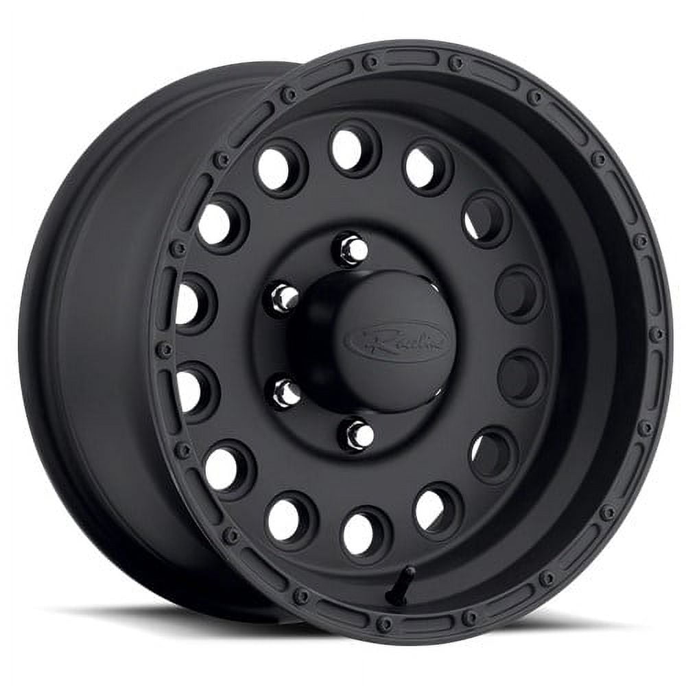 Raceline 887B-ROCKCRUSHER 15 Cast Aluminum Wheel, ROCK CRUSHER BLACK 15X8 5X5.5 -32mm
