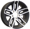 2-Pack Aluminum Trailer Wheels 14X5.5 5 Lug 4.5 Altitude Matte Black Machined