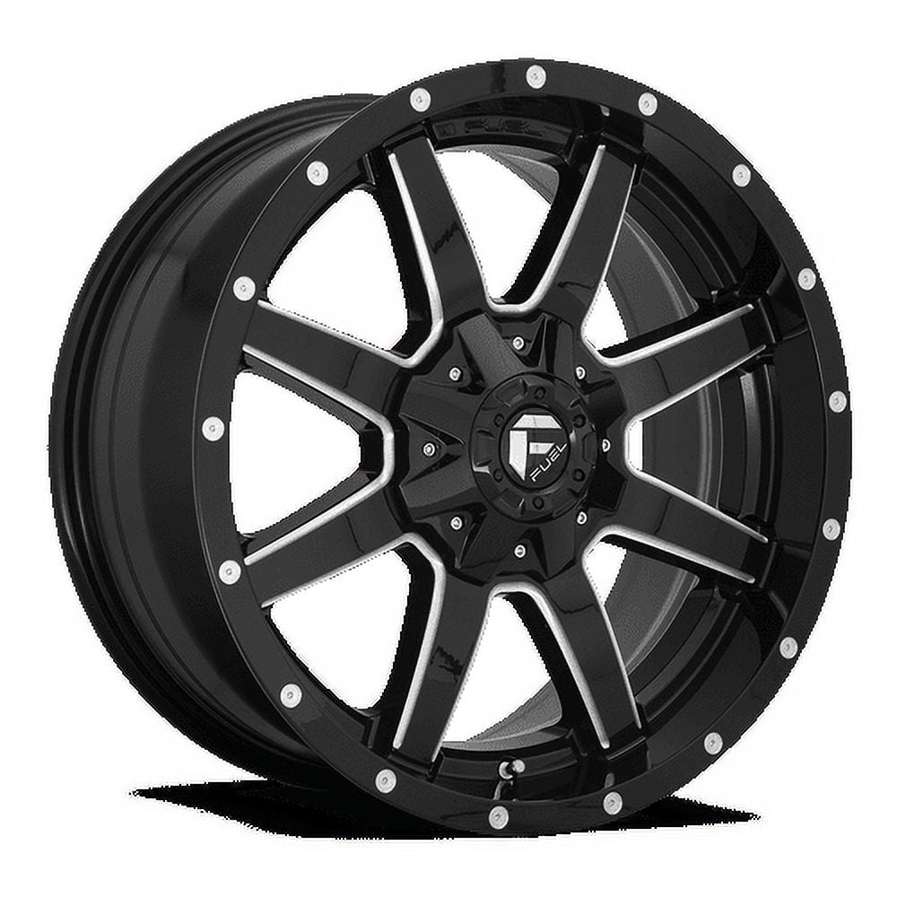Fuel 1PC Aluminum Rim D610 MAVERICK 22X9.5in Gloss Black Milled Finish, D61022959860