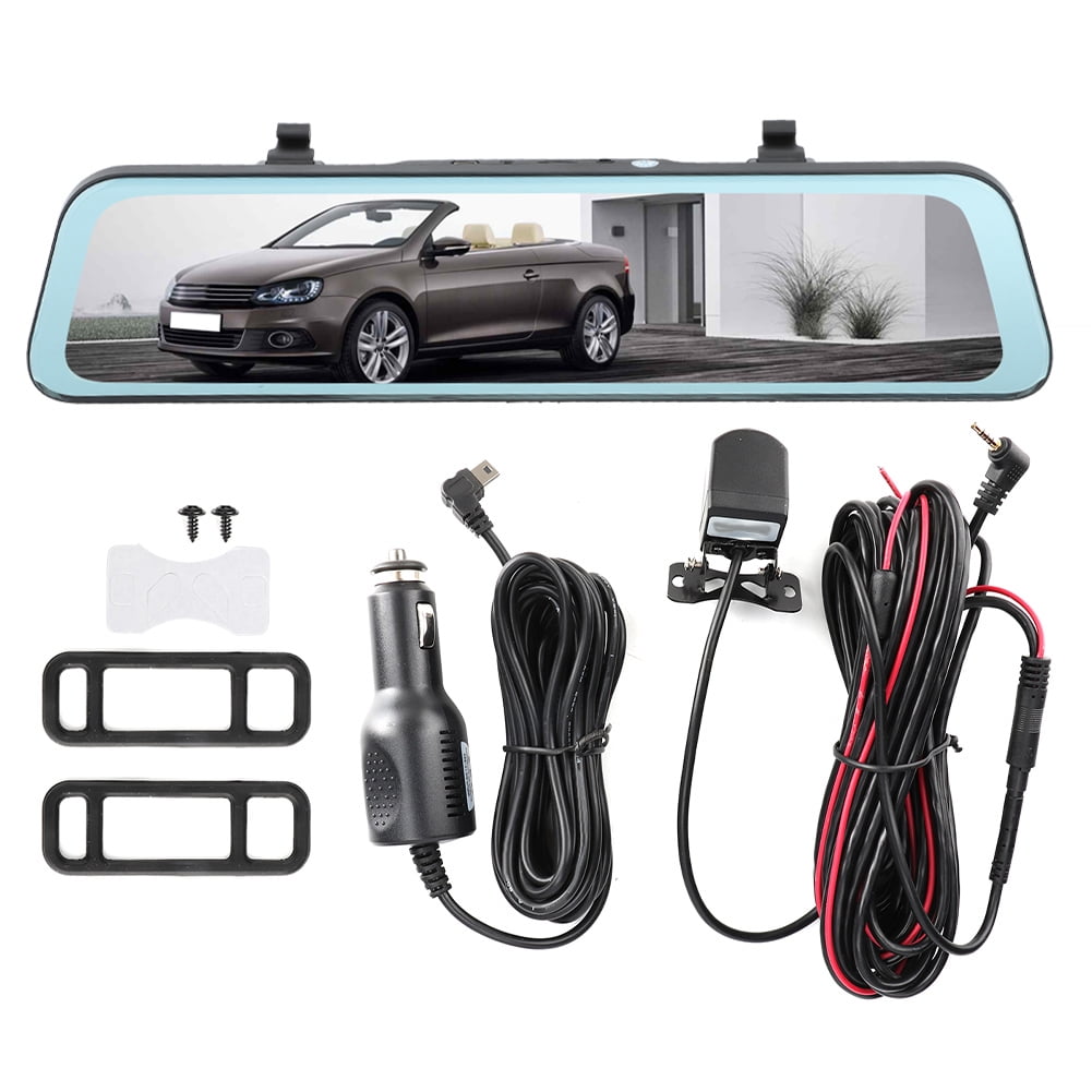 Universal Auto Automobile DVR Video Recorder, 11.66in Dual Camera lens Superior Definition with Low light Vision, Motion Detection, G-Sensor, Parking Mode and Loop Recording
