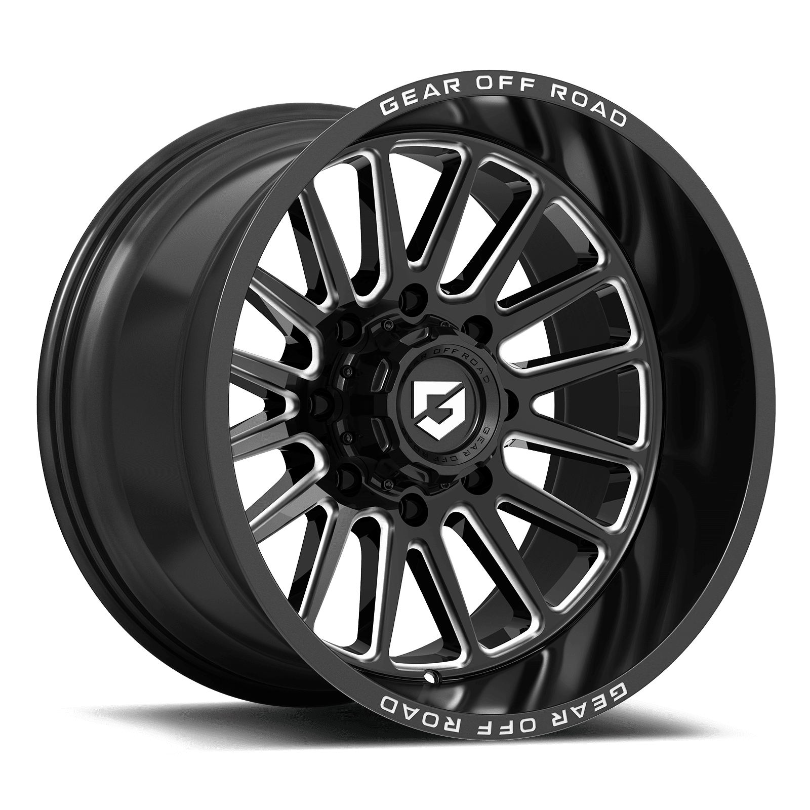 Gear Off Road 764BM 764BM-2108919 20X10 8X180 (-19) G/A 764BM (HB 124.3) Gloss Black w/Milled Accents & Lip Logo A260726
