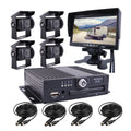 JOINLGO 4 Channel 256GB 1080P AHD HD Mobile Vehicle Vehicle DVR MDVR Video Recorder Kit with 4pcs Waterproof Side Behind Perspective Backup Dark Vision Metal IR 2.0MP Vehicle Recorder 7 HD Vehicle Screen
