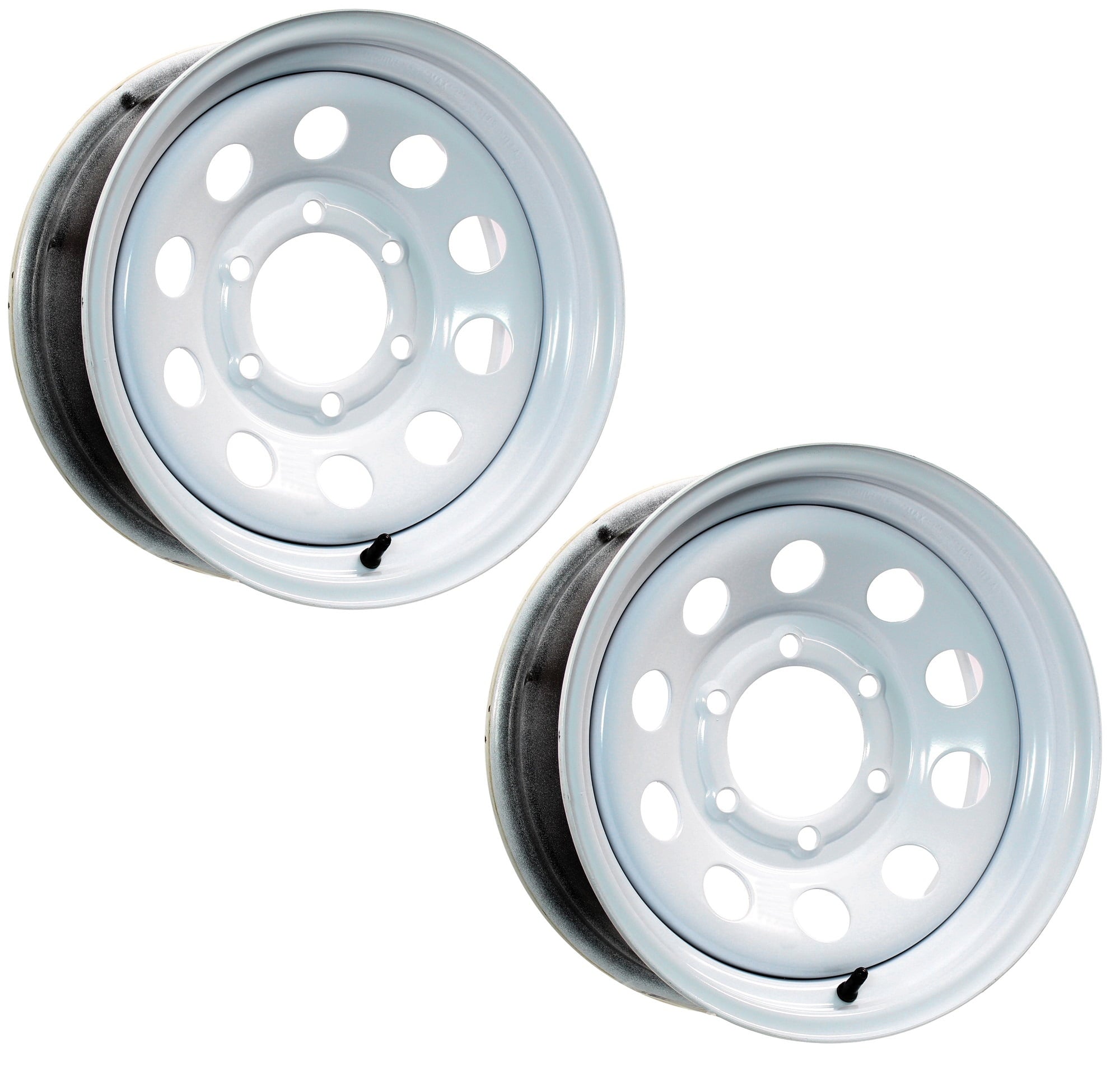 2-Pack Trailer Rim Wheel 15X6 6-5.5 White Modular 2830 Lb. 4.27 Center Bore